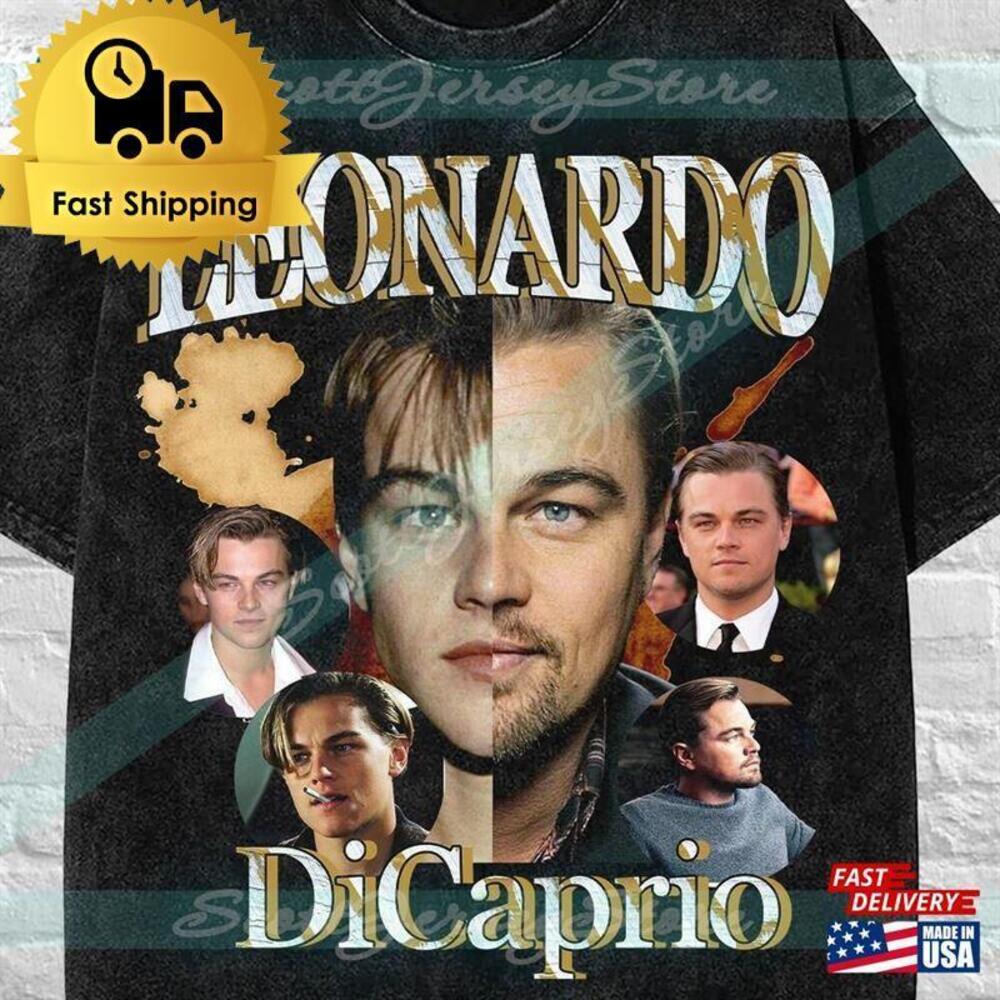 Retro Leonardo Dicaprio Wash T-Shirt Young Star Titanic Retro 90S Fans Shirt